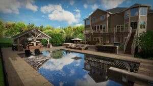 3D Pool Design modern clean luxury outdoor pool